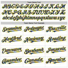 Загрузить изображение в средство просмотра галереи, Custom White Royal Pinstripe Yellow Authentic Sleeveless Baseball Jersey
