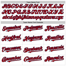 Load image into Gallery viewer, Custom White Red Pinstripe Navy Authentic Sleeveless Baseball Jersey
