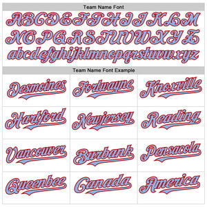 Custom White Light Blue Pinstripe Red Authentic Sleeveless Baseball Jersey