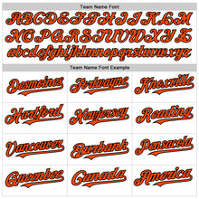 Load image into Gallery viewer, Custom White Orange Pinstripe Black Authentic Sleeveless Baseball Jersey
