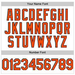 Custom White Orange Pinstripe Black Authentic Sleeveless Baseball Jersey