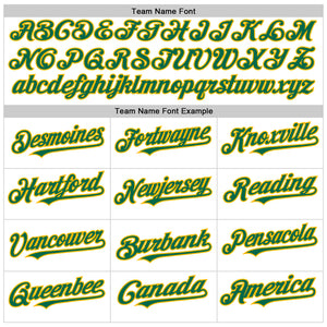Custom White Kelly Green Pinstripe Gold Authentic Sleeveless Baseball Jersey
