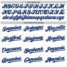 Laden Sie das Bild in den Galerie-Viewer, Custom White Navy Pinstripe Light Blue Authentic Sleeveless Baseball Jersey
