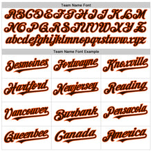 Загрузить изображение в средство просмотра галереи, Custom White Brown Pinstripe Orange Authentic Sleeveless Baseball Jersey
