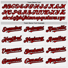 Charger l&#39;image dans la galerie, Custom White (Black Red Pinstripe) Red-Black Authentic Baseball Jersey
