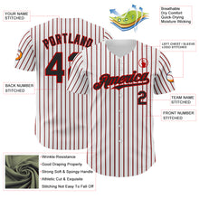 Load image into Gallery viewer, Custom White (Black Red Pinstripe) Black-Red Authentic Baseball Jersey
