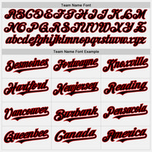 Charger l&#39;image dans la galerie, Custom White (Black Red Pinstripe) Black-Red Authentic Baseball Jersey
