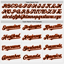 Load image into Gallery viewer, Custom White (Black Orange Pinstripe) Orange-Black Authentic Baseball Jersey
