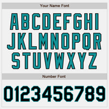 Загрузить изображение в средство просмотра галереи, Custom White (Black Teal Pinstripe) Black-Teal Authentic Baseball Jersey
