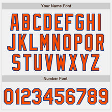 Charger l&#39;image dans la galerie, Custom White (Royal Orange Pinstripe) Orange-Royal Authentic Baseball Jersey
