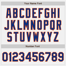 Charger l&#39;image dans la galerie, Custom White (Royal Orange Pinstripe) Orange-Royal Authentic Baseball Jersey
