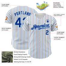 Charger l&#39;image dans la galerie, Custom White (Royal Light Blue Pinstripe) Royal-Light Blue Authentic Baseball Jersey
