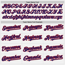 Charger l&#39;image dans la galerie, Custom White (Royal Red Pinstripe) Royal-Red Authentic Baseball Jersey
