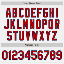 Загрузить изображение в средство просмотра галереи, Custom White (Navy Red Pinstripe) Red-Navy Authentic Baseball Jersey
