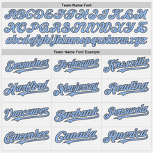 Загрузить изображение в средство просмотра галереи, Custom White (Steel Gray Light Blue Pinstripe) Light Blue-Steel Gray Authentic Baseball Jersey
