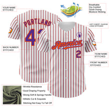 Laden Sie das Bild in den Galerie-Viewer, Custom White (Purple Orange Pinstripe) Purple-Orange Authentic Baseball Jersey
