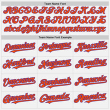 Laden Sie das Bild in den Galerie-Viewer, Custom White (Purple Orange Pinstripe) Purple-Orange Authentic Baseball Jersey
