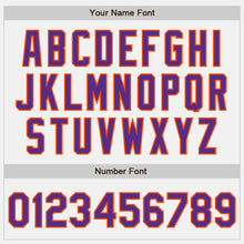 Laden Sie das Bild in den Galerie-Viewer, Custom White (Purple Orange Pinstripe) Purple-Orange Authentic Baseball Jersey
