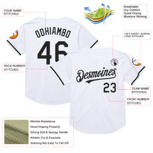 Загрузить изображение в средство просмотра галереи, Custom White Black Mesh Authentic Throwback Baseball Jersey
