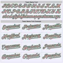 Загрузить изображение в средство просмотра галереи, Custom White Medium Pink-Kelly Green Mesh Authentic Throwback Baseball Jersey
