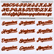 Laden Sie das Bild in den Galerie-Viewer, Custom White Brown-Orange Mesh Authentic Throwback Baseball Jersey

