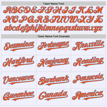 Laden Sie das Bild in den Galerie-Viewer, Custom White Orange-Powder Blue Mesh Authentic Throwback Baseball Jersey
