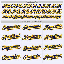 Laden Sie das Bild in den Galerie-Viewer, Custom White Navy-Gold Mesh Authentic Throwback Baseball Jersey
