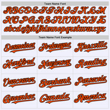 Laden Sie das Bild in den Galerie-Viewer, Custom White Orange-Black Mesh Authentic Throwback Baseball Jersey
