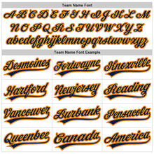 Laden Sie das Bild in den Galerie-Viewer, Custom White Navy Gold-Orange Authentic Throwback Baseball Jersey
