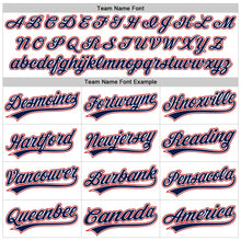 Laden Sie das Bild in den Galerie-Viewer, Custom White Navy-Red Authentic Throwback Baseball Jersey
