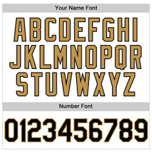 Laden Sie das Bild in den Galerie-Viewer, Custom White Black-Old Gold Authentic Throwback Baseball Jersey
