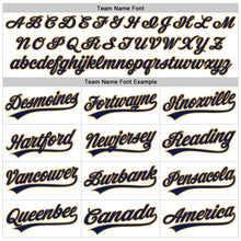 Laden Sie das Bild in den Galerie-Viewer, Custom White Navy-Old Gold Authentic Throwback Baseball Jersey
