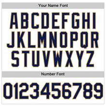 Laden Sie das Bild in den Galerie-Viewer, Custom White Navy-Old Gold Authentic Throwback Baseball Jersey
