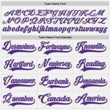 Загрузить изображение в средство просмотра галереи, Custom White Purple-Gray Hockey Jersey
