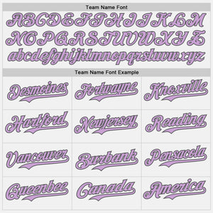 Custom White Light Purple-Steel Gray Authentic Baseball Jersey