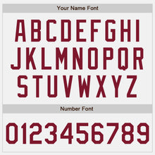 Load image into Gallery viewer, Custom White Crimson Authentic Baseball Jersey
