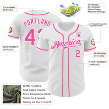 Загрузить изображение в средство просмотра галереи, Custom White Pink Authentic Baseball Jersey
