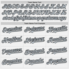 Загрузить изображение в средство просмотра галереи, Custom White Black Pinstripe Silver Authentic Baseball Jersey
