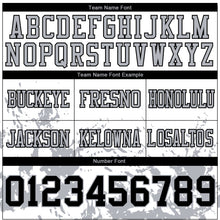 Load image into Gallery viewer, Custom White Black-Gray 3D Pattern Splash Authentic Football Jersey
