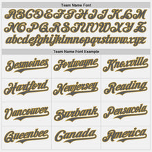 Load image into Gallery viewer, Custom White Steel Gray-Old Gold Authentic Baseball Jersey
