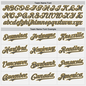 Custom White Steel Gray-Old Gold Authentic Baseball Jersey