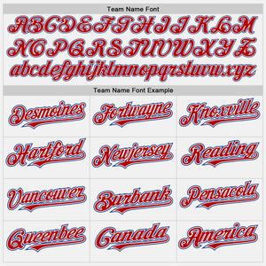 Custom White Red-Royal Authentic Baseball Jersey