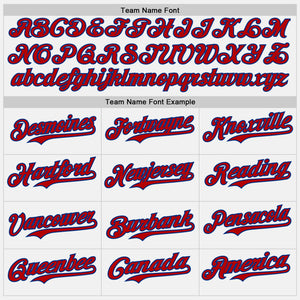 Custom White Red Royal-Gold Authentic Baseball Jersey