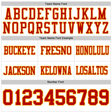 Load image into Gallery viewer, Custom White Red-Gold Authentic Football Jersey
