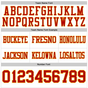 Custom White Red-Gold Authentic Football Jersey