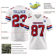 Load image into Gallery viewer, Custom White Red-Royal Authentic Football Jersey
