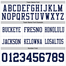 Charger l&#39;image dans la galerie, Custom White Navy Mesh Authentic Football Jersey
