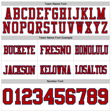 Load image into Gallery viewer, Custom White Red-Navy Authentic Football Jersey

