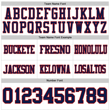 Charger l&#39;image dans la galerie, Custom White Navy-Red Mesh Authentic Football Jersey
