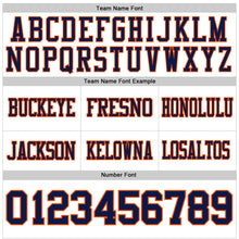 Charger l&#39;image dans la galerie, Custom White Navy-Orange Mesh Authentic Football Jersey
